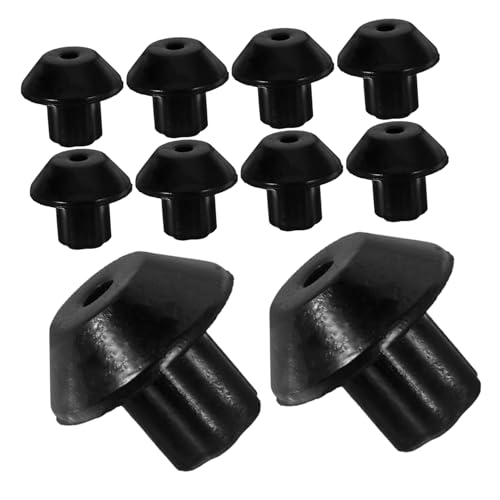 SEWACC 16pcs Gas Stove Rubber Feet Replacement Non-slip Kitchen Grate Support Pads High Profile Gas Burner Feet for Stove Accessories Black