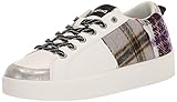 Desigual Shoes_Fancy_Tartan 1000 White, Zapatillas Mujer, Blanco, 41 EU