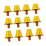 Oshhni 12 Stück Fußballschuhe Stollen, Fußballstollen Aluminiumlegierung, Football Shoe Spikes, Profi Fußball Stollen für Wettkampfsportarten, 11mm 13mm, Gold