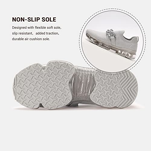 Image of LUCKY STEP Women Air Cushion Fashion Sneakers Breathable Casual Comfortable Lightweight Walking Shoes