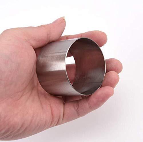 Dnhcll 2 Pcs 5Cm Diameter 2" Mini Seamless Round Mousse Ring Stainless Steel Cake Mold Cookie Cutting Mold Baking Mold #TOP4