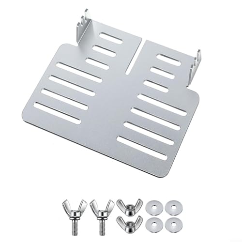 EpheyFIF Kit de montaje de soporte de ventilador de horno térmico, circulador de distribución de calor de acero inoxidable, para calentadores MH9BX MH12HB MH18B de 15125,5 cm, color plateado