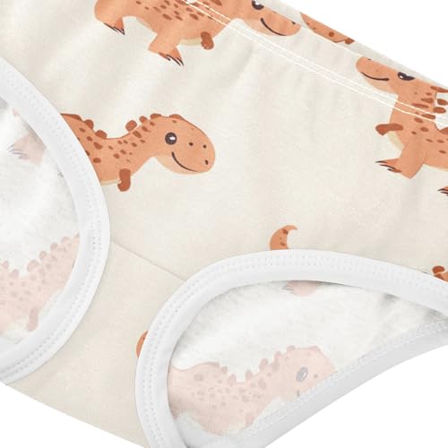 Wusikd Baby Dinosaurs Girls' Underwear Cotton Cute Girls Briefs Soft Toddler Underwear 2T4