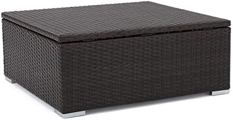 Christopher Knight Home Santa Rosa Outdoor Wicker Coffee Table with Storage, Multibrown