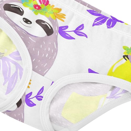 Cotton Toddler Underwear Custom Cute Sloths Flower Lemons Panties Little Girl Fun Briefs Undies Kids 2t4