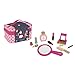 Janod - Piccola Miss vanità, 9 accessori in legno massiccio inclusi, gioco di imitazione, bellezza e cosmetici, J06514, colore: rosa