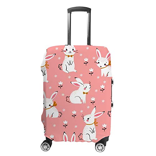 Housse de bagages rose CHEHONG lavable en polyester pour valise 18 à 32 pouces