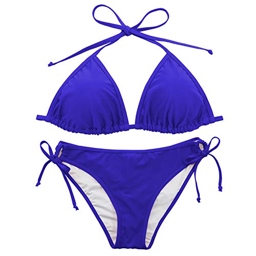 Image of Century Star Women Cute String Triangle Bikini Sets - Swimsuits Two-Piece Tie Side Adjustable Ties Halter Bathing Suit