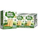 Want-Want Baby Mum-Mum Rice Rusks, Vegetable, Gluten Free, Allergen Free, Non-GMO, Rice Teether Cookie for Teething Infants, 50gms, 24 Rusks per box - Case pack of 6