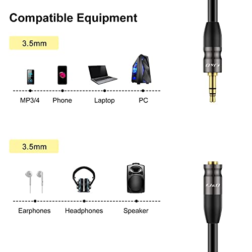 Cable de extensión AUX 3.5mm macho a hembra de 15 pies miniatura 4