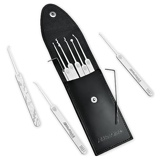 Dietrich-Set - Multipick Elite 11 - Feinstes Lockpicking Set 11-teilig aus hochwertigstem Federstahl für professionelle Lockpicker - Made in Germany