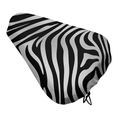 Rkklvbns Zebra Print Bike Seat Cover Resistant Rain Dust Bike Saddle Cushions Protective Bicycles Saddle Covers with Adjustable Drawstring Fits Most Bikes