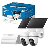 Tapo HB112 2K 3MP Solar Pan/Tilt Outdoor Security Camera Kit 2-Cam With Hub