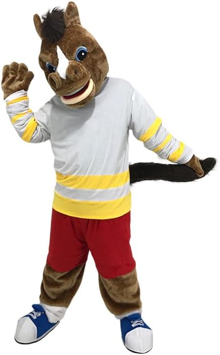 Mustang Horse Cartoon Mascot Costume For Adult Party