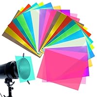 Scheinwerfer Farbfolie Farbfolien Gel Farbfilter Folie 20 Stück Transparent Farbfilterfolie Farbkorrektur Farbfilter für Foto Studio Strobe Blitz LED Licht Lampe Lampen