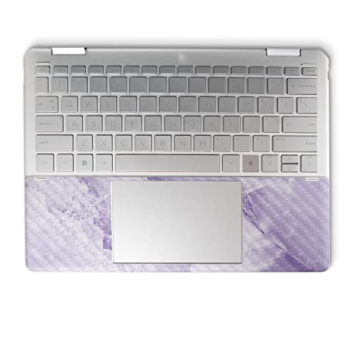 Image of MightySkins Carbon Fiber Skin Compatible with HP Spectre x360 14 inch (2022) Full Wrap Kit - Round Amethyst | Protective Durable Textured Carbon Fiber Finish | Easy to Apply | Made in The USA