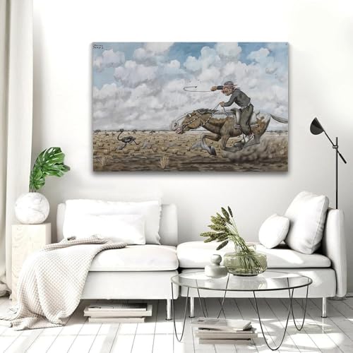 Tableau Florencio Molina Campos Impression Toile d'Art Graphique