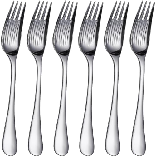Tenedores Arroceros de Acero Inoxidable para completar tu Vajilla - Set cubiertos, cubertería acero inoxidable, cruz de malta cubertería - 20 cm (6 Unidades)