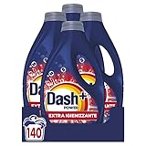 Dash Power + Extra Igienizzante, Detersivo Liquido Lavatrice, 140 Lavaggi (35x4), Pulizia Profonda Contro Sporco E Batteri, Pulizia Impeccabile
