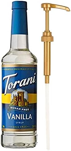Torani Sugar Free Vanilla Syrup and 1 Pump (750ml)