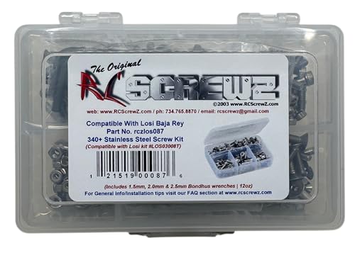 LOS087 - Compatible with Team Losi Baja Rey 1/10th Stainless Steel Screw Kit