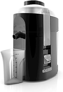 BLACK+DECKER JE2200B 400-Watt Fruit and Vegetable Juice Extractor with Custom Juice Cup, Black