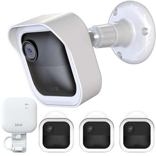 Image of All-New Blink Outdoor Camera Housing and Mounting Bracket for Outdoor 4 /2K+, 3 Pack Protective Cover and 360 Degrees Adjustable Mount, Sync Module Outlet Mount (White)