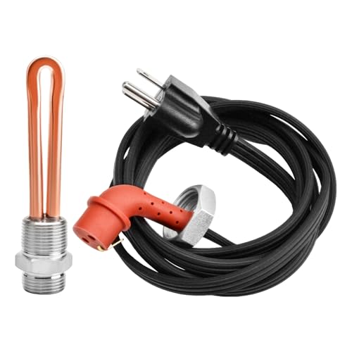 Diesel Engine Block Heater Assembly Heating Unit with Cable Cord Fits for 1995-2003 F150 F250 F350 F450 Super Duty & Other Fo-rd V8 7.3L Vehicles Replace F7TZ-6A051-AA 120V 1000W 3/4