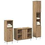 Photo Gallery eleganz set di mobili da bagno, 3 pezzi, rovere artisan, moderna mensola da bagno in legno, salvaspazio, 30 x 30 x 180 cm, elegante set da bagno per un maggiore ordine Photo Gallery eleganz set di mobili da bagno, 3 pezzi, rovere artisan, moderna mensola da bagno in legno, salvaspazio, 30 x 30 x 180 cm, elegante set da bagno per un maggiore ordine