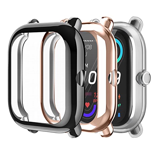 Fintie 3 Pack Funda Protector de Pantalla para Amazfit GTS 2 Mini/Bip U Pro, Funda Protector...