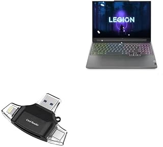BoxWave Smart Gadget Compatible with Lenovo Legion Slim 5i (RTX 4060) - AllReader SD Card Reader, microSD Card Reader SD Compact USB - Jet Black