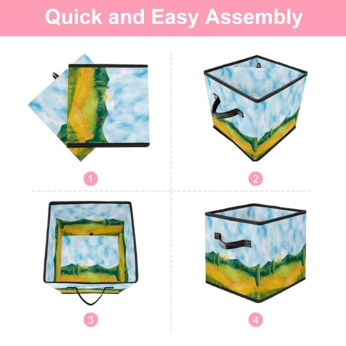 Cube de rangement en tissu pour ordonner la chambre d'enfant