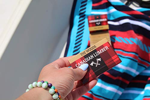 Canadian Lumber All Natural Wood Pulp Rolling Papers - The Woods - Bulk Display Box - 22 Rolling Paper Booklets With Filter Tips #TOP4