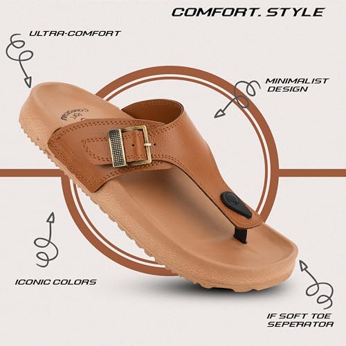 Image of Men's Slippers | Stylish & Comfortable Flip-Flop Slippers for Men | EVA Sole Material | Slip Resistant | Durable & Lightweight Men Chappal for Daily Use (GF-Eva-112)