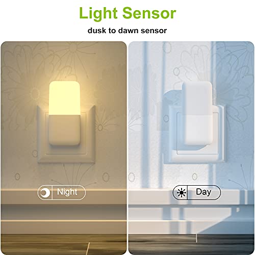 Maz-Tek Plug In Night Light, Warm White Led Nightlights With Smart Dusk To Dawn Sensor For Kids, Nursery, Ideal For Bedroom, Bathroom,Hallway, Stairs, Kitchen, 4 Pack #TOP3
