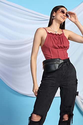 Image of GRECIILOOKS Women's Regular Fit Tops | Tops for Women | Tops for Jeans for Women | Korean Tops for Women | One Piece Dress for Women | Western Tops for Women Stylish