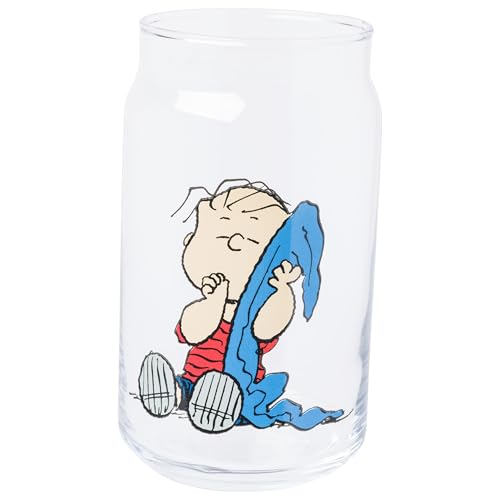 Silver Buffalo Peanuts Featuring Charlie Brown, Snoopy, Woodstock, Lucy, and Linus 4 Pack Pint Can Glass Set, 16 Ounces by Silver Buffalo - Image 2