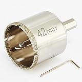 DaduoRi 1 5/8 (42mm) Inch Diamond Hole Saw with Pilot Bit, Easy Drilling 1 5/8' Tile Drill Bits for Porcelain Tile, Granite, Ceramic, Marble, Glass, Stones, 1 3/8' Depth of Cut