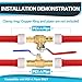 (Pack of 10) Seelink 1/2 Inch PEX-A Expansion Ball Valve, Brass Shut Off Valve for Pex-A Pipe Connection, Potable Water, ASTM F1960, Red&Blue(VALVE149)