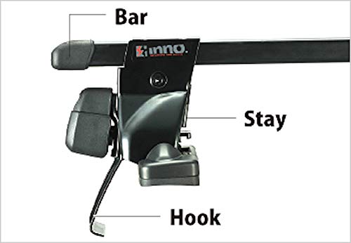 INNO Complete Rack System for 12' - 18' Ford Focus 4dr/5dr (Includes Bar, Stay, and Hook Set)