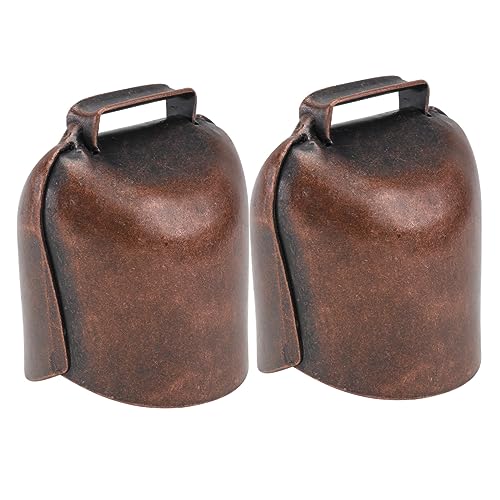 Artibetter 2piezas Campanas Colgantes Para Animales Accesorios De Campana Agrícola Decoración Colgante Para Ovejas Caballos y Vacas Grande Color Antiguo
