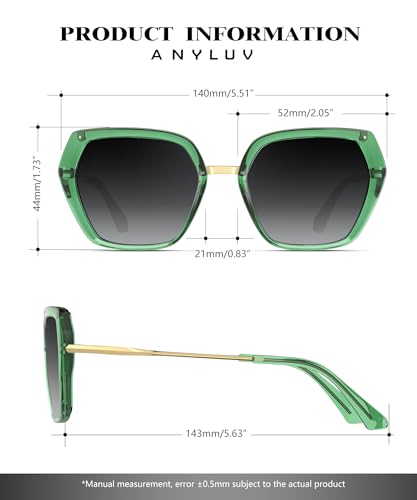 Image of ANYLUV Womens Sunglasses Polarized Sunglasses for Women, Trendy Woman Polarized Ultraviolet Protection Travel