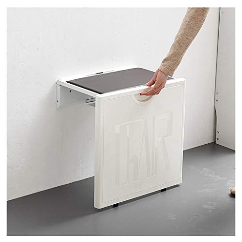 Mesa de pared plegable con asiento cómodo y taburete cambiador oculto 2
