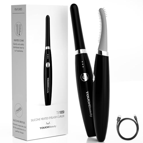 TOUCHBeauty Beheizbare Wimpernzange mit USB-Ladefunktion-3 Temperaturstufen, Elektrische Beheizte Silikon-Wimpernformer, heizt in 10s auf für langanhaltende Locken