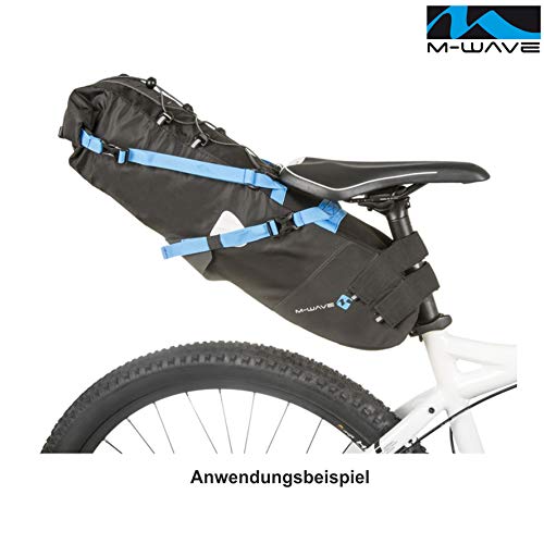Sacoche de selle vélo M-Wave Rough Ride bleue taille M compacte et stable - 2