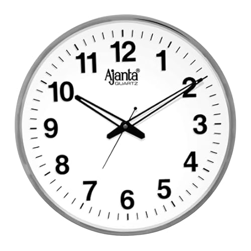 Ajanta Quartz Ajanta Abstract Quartz Analog Wall Clock(32 Cm X 32 Cm X 3.5 Cm,White)
