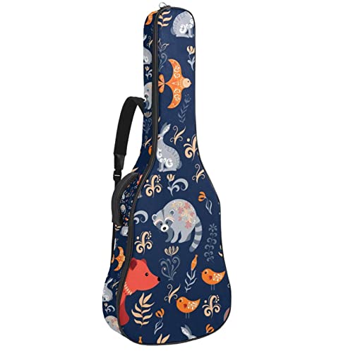 Sac à dos pour guitare acoustique imperméable couleur 3 de 42.9 pouces avec organiseur intégré