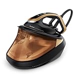 Tefal Pro Express Vision GV9820 - Steam Generator, 3000W, 750g/min Boost Shot, 180g/min Continuous Output, Durilium Airglide Autoclean Soleplate, Removable Anti-Scale Collector, Black and Gold