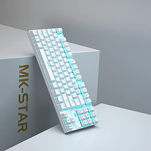 Image of MageGee MK-Star LED Backlit Keyboard Compact 87 Keys TKL Wired Computer Keyboard with Blue Switches for Windows Laptop Gaming PC