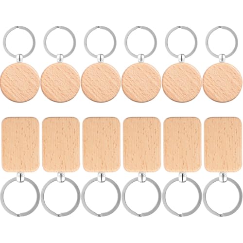 [Ipetboom] �����p�󔒖ؐ��L�[�z���_�[12�Z�b�g �ی` �p�ے����` �e30×45mm �L�[�`�F�[�������p DIY�H�|�i�f�� �A�[�g �N���t�g�p